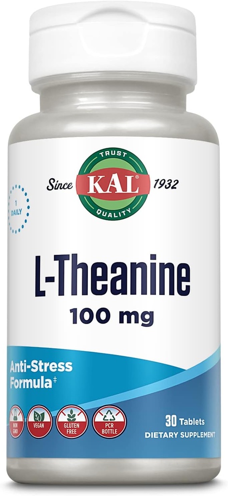Kal vitaminer 100 Mg L- theanin, 30 Greve