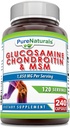 Pure Naturals Glucosamin Chondroitin + MSM Supplement- 124; 1850 Mg