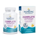 Nordic Naturals Complete Omega, Lemon Flavor - 60 Soft Gels - 565 mg Omega-3 - EPA & DHA med Tilføjet GLA - Sund hud, Kognition, Positive Mood - ikke-GMO - 30 Serveringer