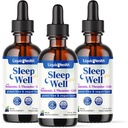 LIQUIDSUNDY Sleep Well Natural Sleep Aid Melatonin Drops - Better Sleep & Mood, Relax & Call Mind, Fall Assapy Hurtigere Stay Assaping Longer - Made in USA, Vegan, Sugar Free, Drug Free, Non- GMO (3 Pack)