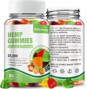 RiRywony Hamp Gummies 1 Pack - Extra Strength Natural Hamp Oil Fruity Edibles Vegan Gummy - Organic High Potency Supplement for non-GMO lavt sukker - 80 Greve