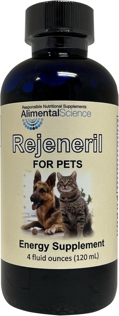 Rejeneril- FP 4oz op til 240 Servering naturligt Relieve Træthed i kæledyr Øge energi Normal Appetite immunstøtte hund kat & PET Formulering Antioxidant Vitamin Mineral supplement Longevity Vitality