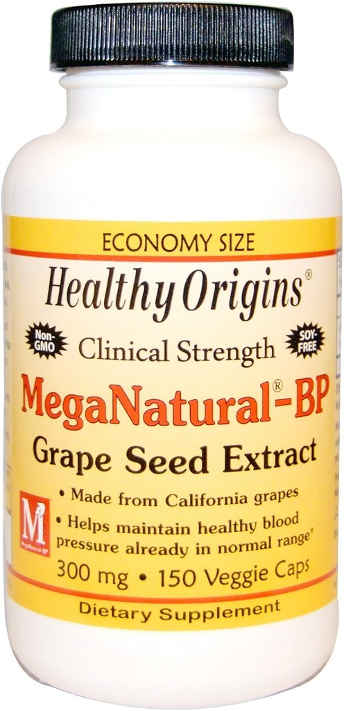 Sund oprindelse Mega Natural- BP Grape Seed Extract - 300 mg - 150 kapsler