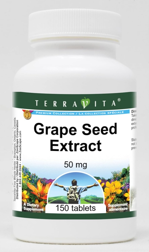 Grape Seed Extract - 50 mg (150 tabletter, ZIN: 406583) - 2 Pack