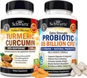 65 Millioner CFU Dagligt probiotisk supplement (1 måned Tilgang) Plus gurkemeje med sort peber ekstrakt 1500mg Complex (Trial Størrelse)