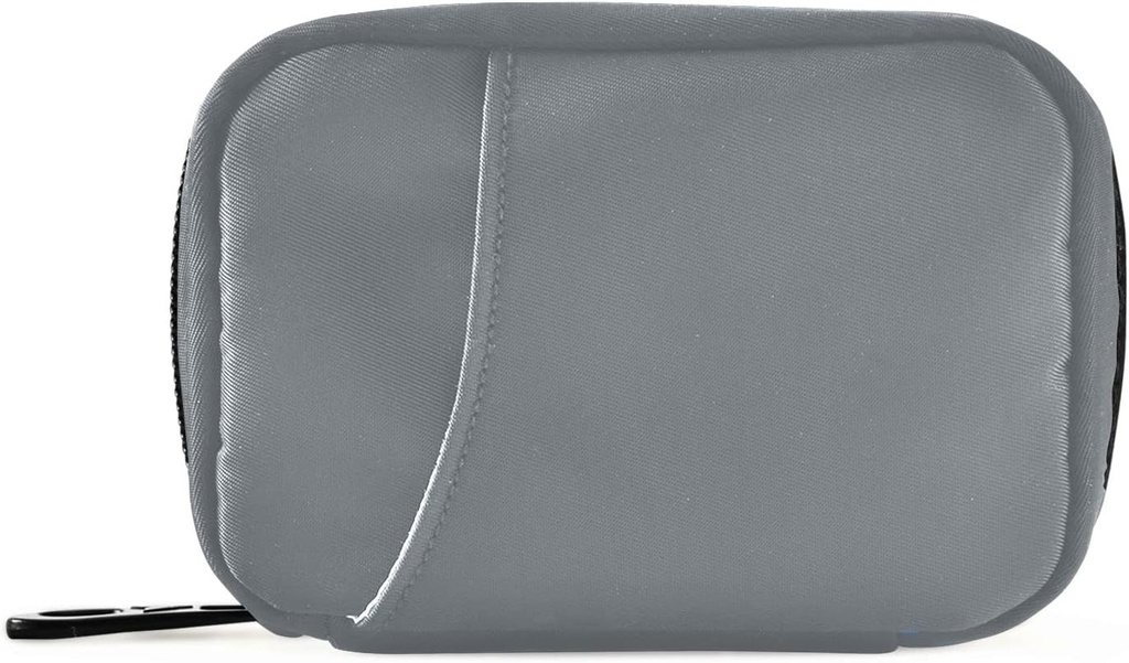Naanle 7 Day Pill Case Rejse Pill Organizer Bag med lynlås Portable ugentlige sag Kompakt størrelse for Vitamin Supplement Holder, Solid farve grå