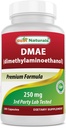 Bedste Naturals DMAE Supplement 250 mg 180 Kapsler - Dimethylaminoethanol Bitartrat