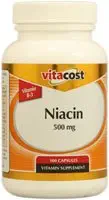 Vitacost Niacin (B3- vitamin) - 500 mg - 100 kapsler