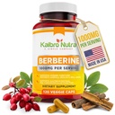 Kaibro Nutra Berberine Supplement 1000mg, Berberine HCL til immunsystemet, Glucose Support, Circulatory & Gastrointestinal Health, Vegan & Gluten- Free, 120 Kapsler