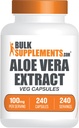 BulkSupplements.com Aloe Vera Kapsler - Aloe Vera Extract, Aloe Vera Supplement - Herbal Supplement, Gluten Free, 1 Kapsel per Serving, 240 Veg Kapsler (pakke med 1)