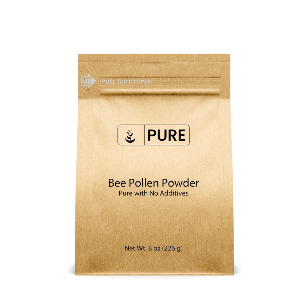 PURE ORIGINALSKE INGREDIENSER Bee Pollen, 8 oz, Ingen fyldstoffer, Ufortyndet supplement