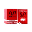 RUN GUM Cinnamel Energy Gum 50mg koffein Taurine & B- vitaminer Per stykke, 24 stykker (pakke med 12), 2 stykker = 1 kaffe eller energidrik, sukker fri, nul kalorie