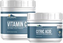 Earthborn Elements Vitamin C og Citronsyre Bundle, Forskellige størrelser, Fødevaresikkerhed, Konserveringsmidler & Kosttilskud