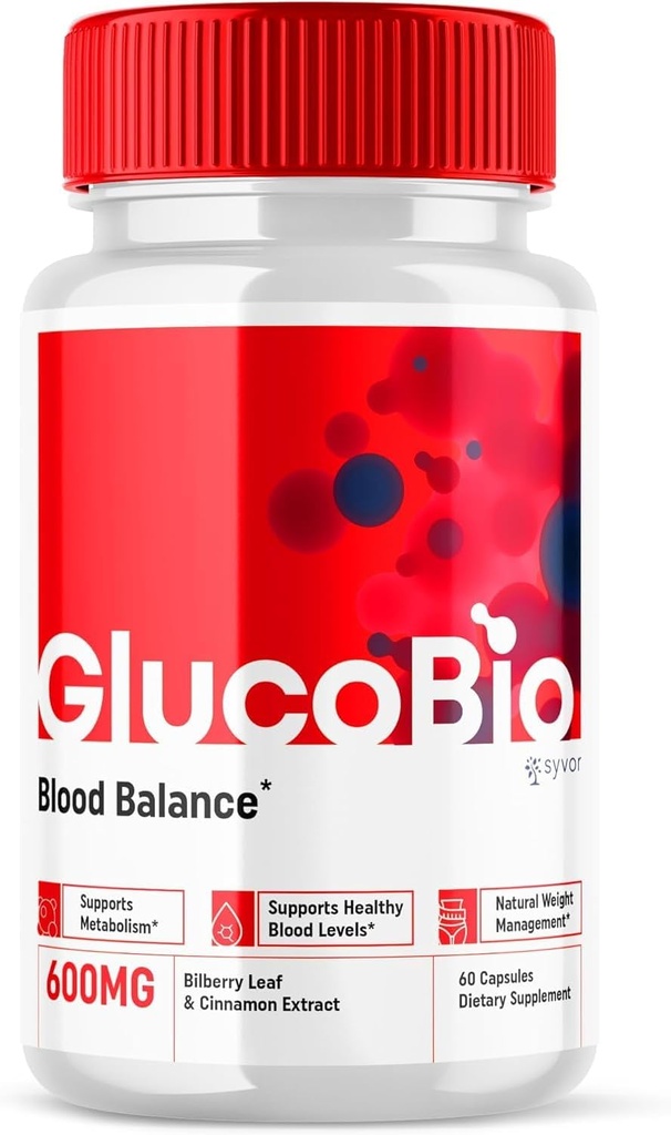 GlucoBio Health and Wellness Support Kapsler Gluco Bio Pills, Gluco Bio Natural Vitamin Samlet Sundhed og Wellness Formel Glycogen Support, BioGluco Multivitamin Kapsler (60 Kapsler)