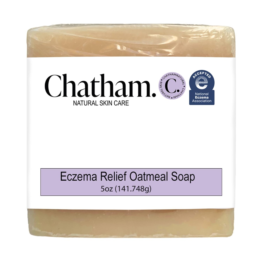 Chatham Naturlig hudpleje Eksem Relief Havregryn Sæbe, Lindrende havregryn bad, behandling for eksem rosacea, psoriasis