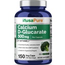 NusaPure Calcium D- glucarat 500 mg 150 Veggie Caps, Vegan, Non- GMO, Gluten- Free