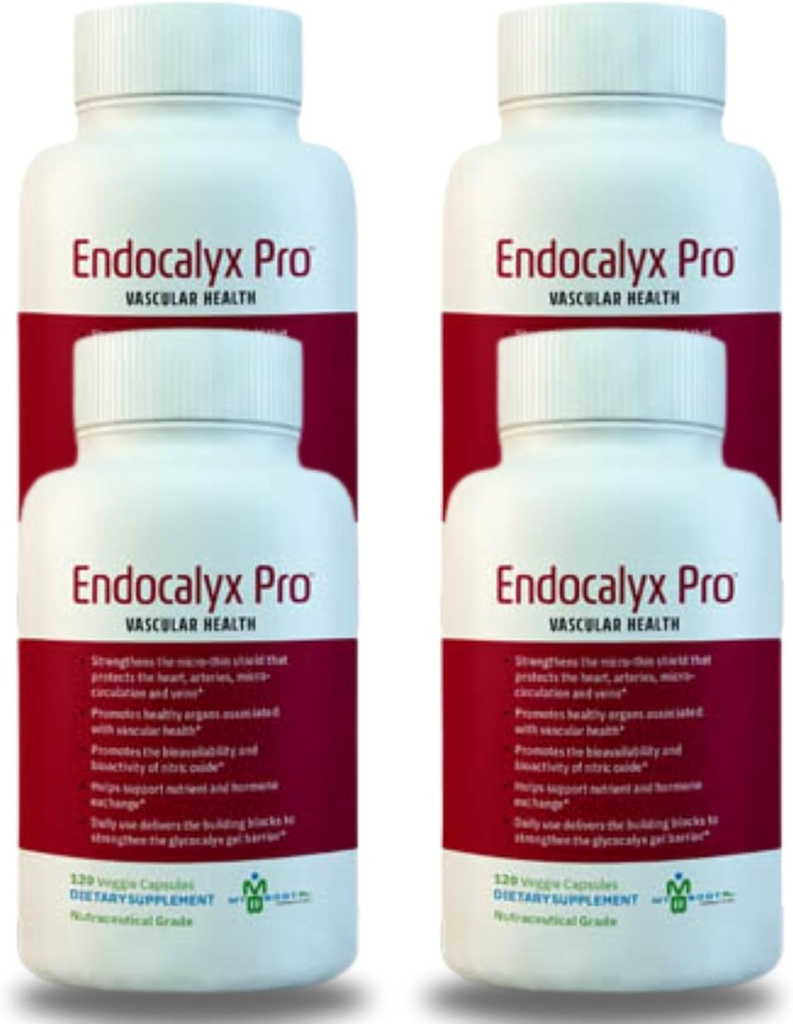 Endocalyx Pro supplement - Endotelial Glycocalyx Support 120 Kapsler - Vaskulære og mikrocirkulationsmæssige sundhed - Klinisk-studier - Patenteret - Understøtter nitratoxide funktioner