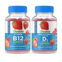 Lifeable Sugar Free Vitamin B12 + D-vitamin 5000 IE, Gummies Bundle - Great Tasting, Vitamin Supplement, Gluten Free, GMO fri, Chewable Gummy