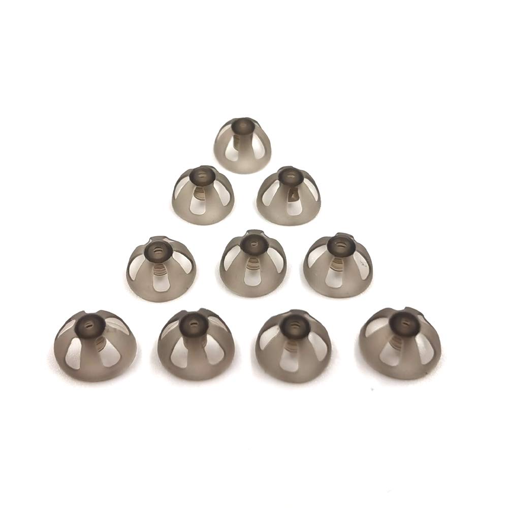 Høreapparat Dommere Smoky Gray Tips Ørestykker Komfortabel for åben Fit BTE Lydforstærker PSAP Kit Usynlig 10mm (L * 10)