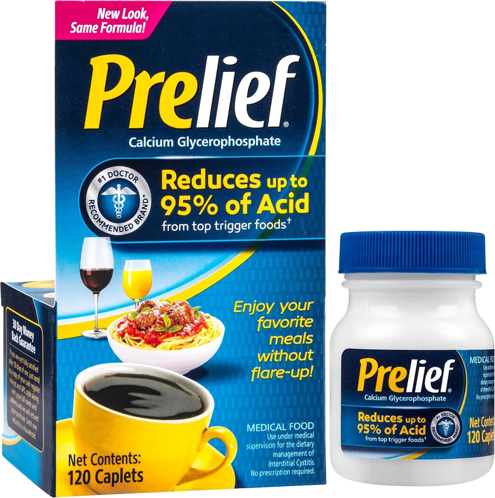 Prelief Acid Reducer Caplets Dietary Supplement, 120 Count