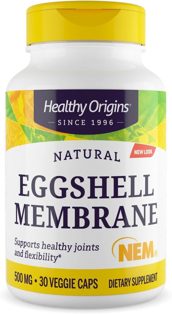 Sunde oprindelser Æggshell Membrane 500 mg (NEM, Non- GMO, Gluten Free, Joint Support), 30 Veggie Caps