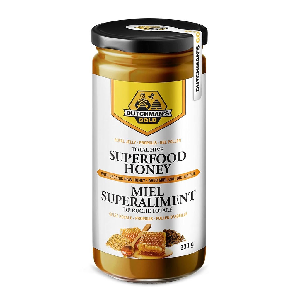 Total Hive Superfood Honning - med rå honning, Royal Jelly, Propolis, Bee Pollen, Ginseng