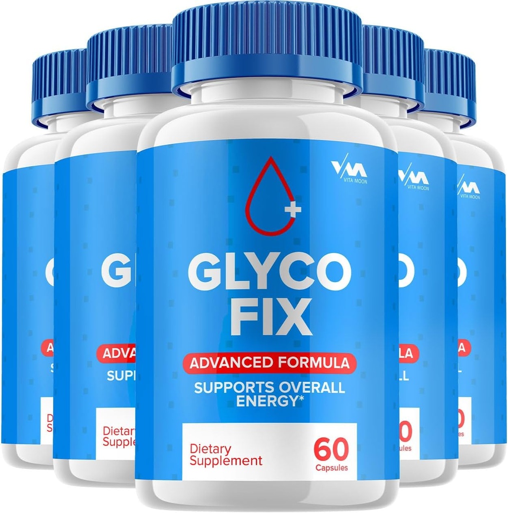 (5 Pack) Glyco Fix Sund Vitamin Support Supplement, Gluco Fix Capsule - Advanced Formel Gluco Fix, Glyco Fix Maksimal styrke anmeldelser, 300 Kapsler