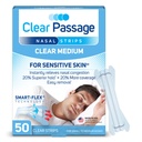 Nasal Strips Medium, Clear, 50 ct against 124; Works Straks at forbedre søvn, Reducere snorken, & Relieve Nasal Congestion På grund af Colds & Allergier