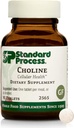 Standard Process Cholin - Understøtter sund fedt Metabolisme, Lever Sundhed & Nervesystemet funktion - Gluten- Free, Non- Dairy & Vegetar - 180 mg, 90 tabletter