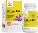 Terry Naturligt Saffron Lift + Curcumin - Urte tillæg med Curcumin - Non- GMO Saffron & Brain Curcumin kapsler - Koncentrering & Afslapning Support Supplement - 60 Kapsler