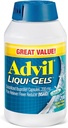 Advil Liqui- Gels Pain Reliever og Fever Reducer, Smertemedicin for voksne med Ibuprofen 200mg for hovedpine, Backache, menstruationssmerter og fælles smertelindring - 200 væskefyldte kapsler