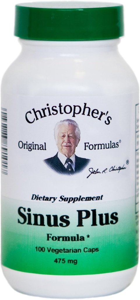 Christopher 's Original Formulas Sinus Plus, Sinus Support Kapsler, Hele Herb Synergistic Blend, 100 Greve
