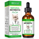 Antibiotika til katte, Natural Antibiotic Pet Supplements Supportes Supportes Immune & Cats Allergy Relief, Kat Multivitamin UTI Drops for All Age & Breeds of Cat, Chicken Flavour - 2 Fl Oz / 1 Pack