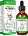 Antibiotika til katte, Natural Antibiotic Pet Supplements Supportes Supportes Immune & Cats Allergy Relief, Kat Multivitamin UTI Drops for All Age & Breeds of Cat, Chicken Flavour - 2 Fl Oz / 1 Pack