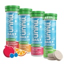Nuun vitaminer Electrolyte tabletter med D-vitamin, C, E, A, & B6, folinsyre, Magnesium & 4 Andre essentielle elektrolytter, Gluten Free & Vegan, blandet frugt, 4 pakke (48 Servere i alt)