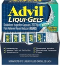 Advil Liqui- Gels Pain Reliever / Fever Reducer, Opløseligt Ibuprofen 200mg, 2 / Packet, 50 Pakker / Box (016902)