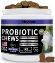Cat Probiotic, Chews for Gut and immun Health, Cats Probiotic Supplement for Cat fordøjelsesstøtte, sund fordøjelse, Kat Forstoppelse og Diarré Relief (120 piller, laks)