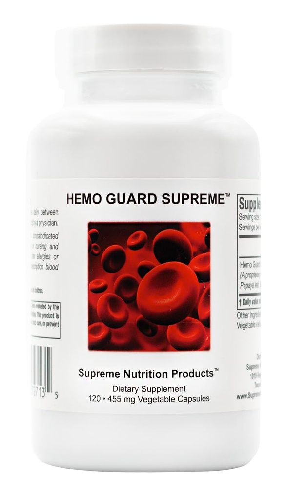 Supreme Nutrition Hemo Guard Supreme, 120 Pure Herbal Kombination Vegetariske Kapsler
