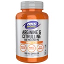 Now Sports Nutrition, Arginin & Citrullin 500 mg / 250 mg, Aminosyrer, 120 Veg kapsler