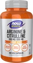Now Sports Nutrition, Arginin & Citrullin 500 mg / 250 mg, Aminosyrer, 120 Veg kapsler