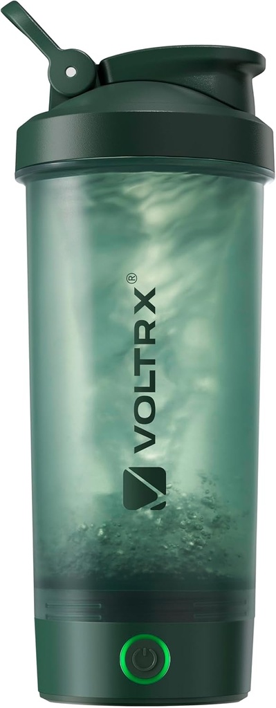 VOLTRX Protein Shaker Flaske, Fusion USB C Genopladelig Elektrisk Protein Shake mixer, Shaker Cups til Protein Shakes og Meal Erstatning Shakes, BPA Free, 24oz