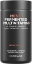 Kodeage Mænd Daglige Multivitamin - 25 + Essentielle Vitamin & Mineraler, Organic Whole Foods, Probiotika, Omega-3, Zink, Vitamin A, B, C, D, E & K - 120 Kapsler