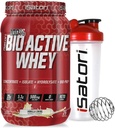 iSatori Bio- Active Whey Protein Powder - Vanilla Swirl (30 Servere) & iSatori Classic Blender Flaske (Klar flaske med rød top)