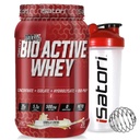 iSatori Bio- Active Whey Protein Powder - Vanilla Swirl (30 Servere) & iSatori Classic Blender Flaske (Klar flaske med rød top)