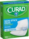 Curad Non- Stick Pads, 3 tommer X 4 tommer 10 Tæl