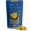Earth Echo Golden Bliss, Organic Gurmerisk Superfood Elixir Blend med Ashwagandha Root, MCT Oil og 4 Mushroom Blend til afslappende søvn, immunforsvar og Reduces Craving, Dairy- Free, 30 Servere