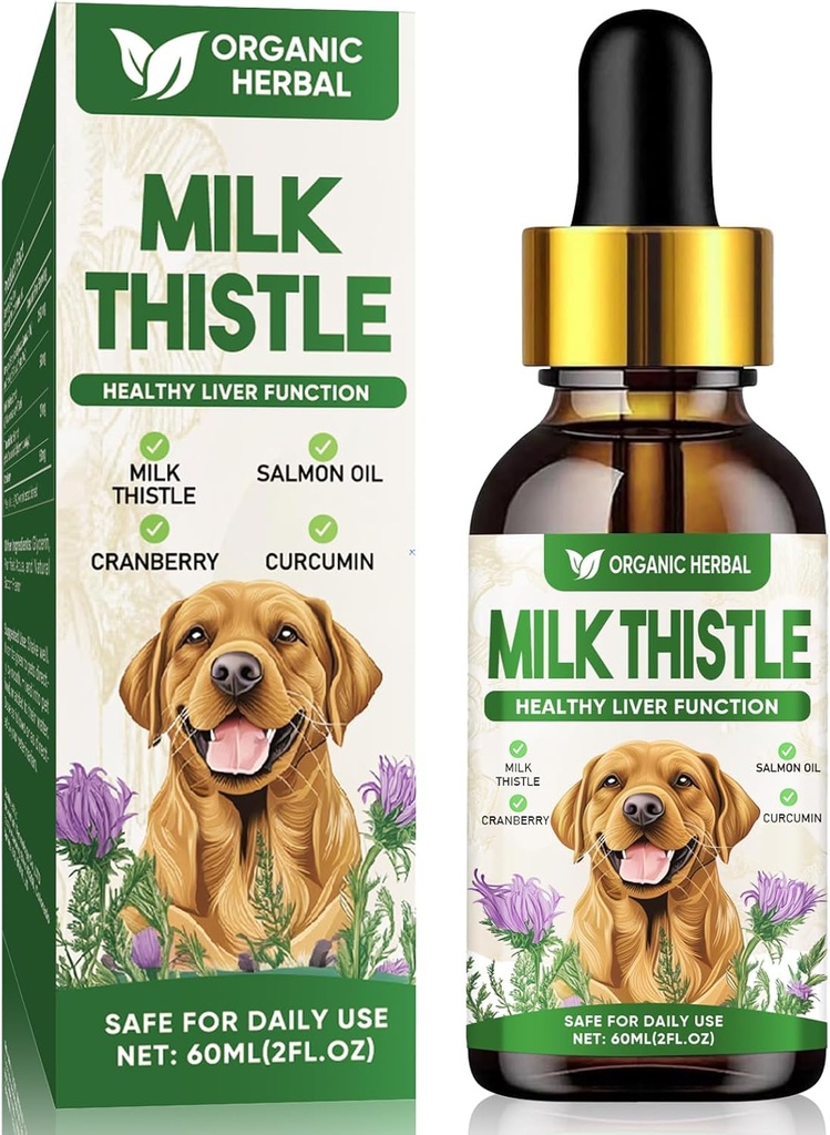 Mælk tidsel til hunde, Ekstra styrke Mælk tidsel supplement, Understøtter kæledyr leversundhed, Rense & Detox, blot Tilføj til mad