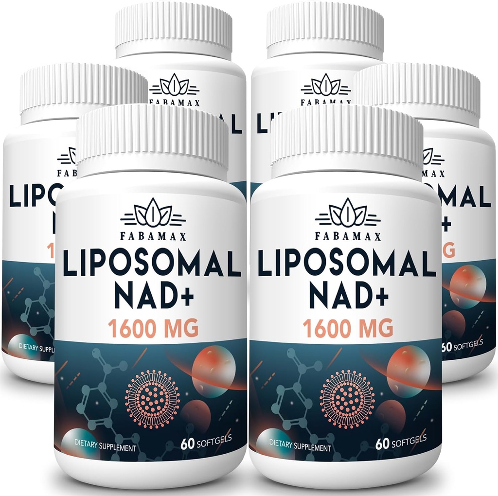 1600 mg Liposomal NAD Supplement, 98% Pure NAD + Supplement, Superior Absorption, Alternativ til Nicotinamid Riboside eller NADH to Boost NAD + for Aging Defense, Energy, Longevity, 360 Softgels
