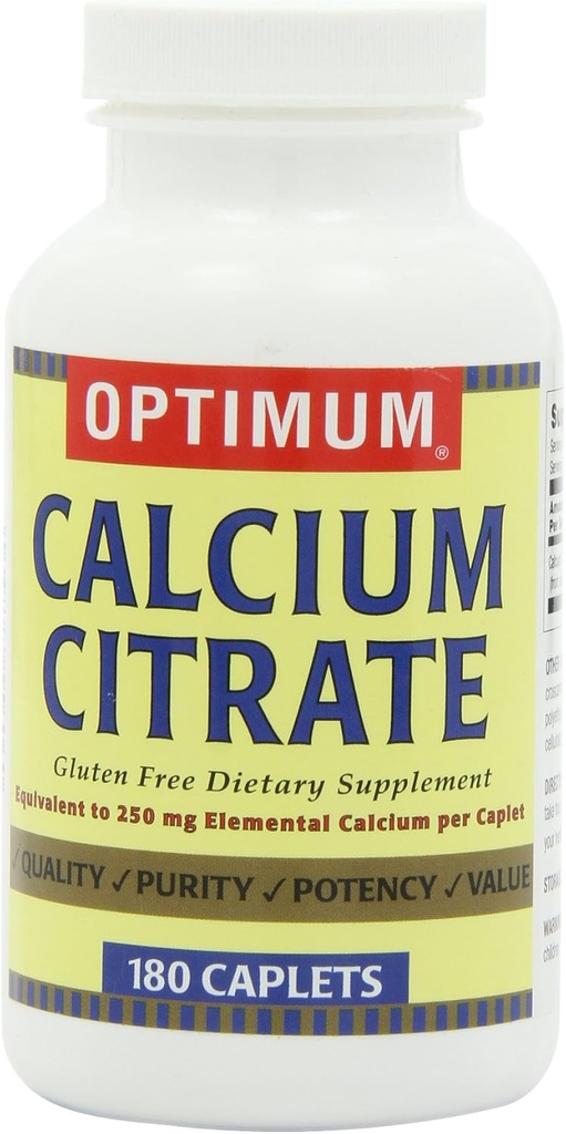 Optimal calciumcitrat, 180 kapsler