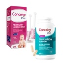 Conceive Plus Fertilitet Smøremiddel 8 x 4 Gram Applikatorer og Ovulation Support Inositol Supplement 120 Count Bundle